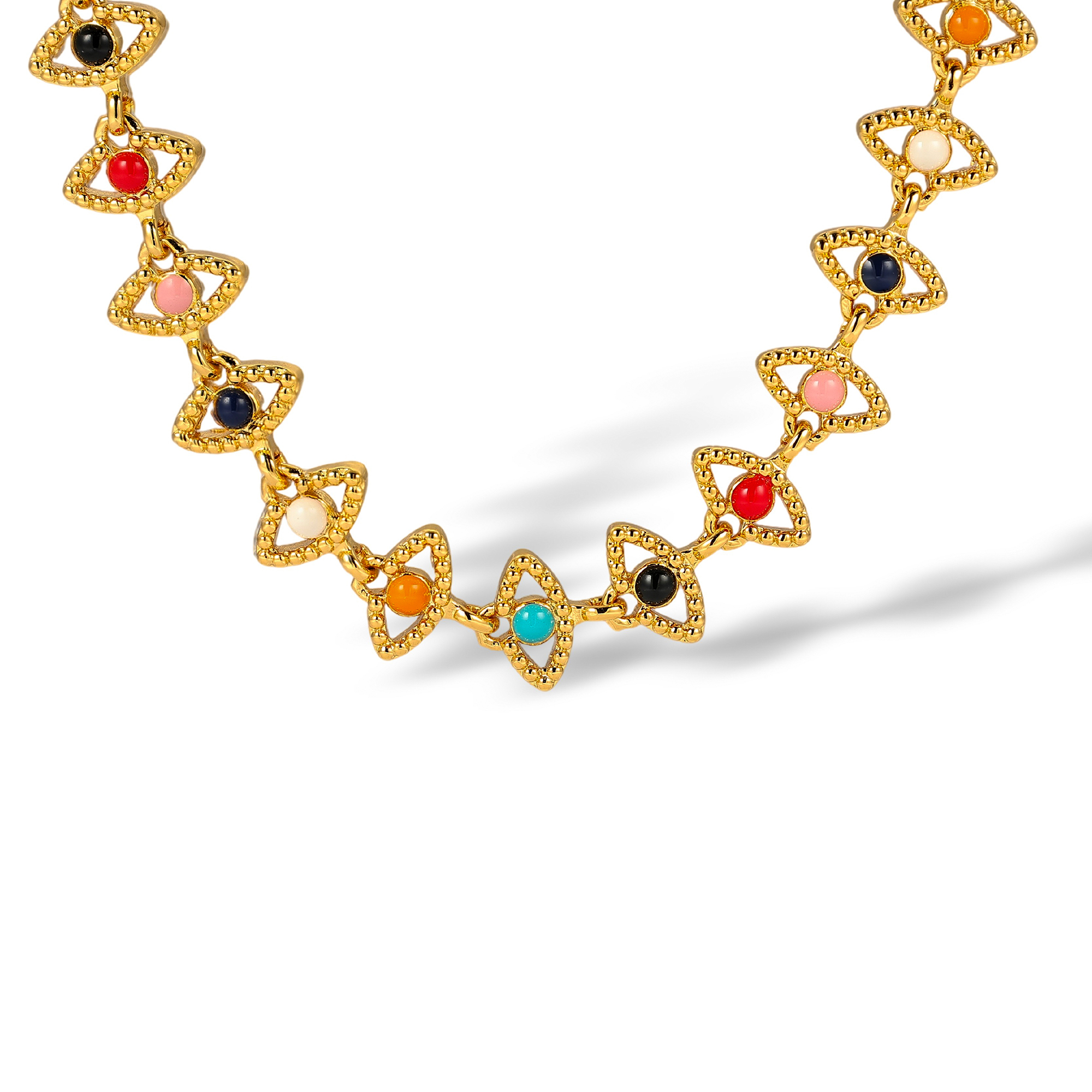 Margueritine Multicolor Evil Eye Necklace