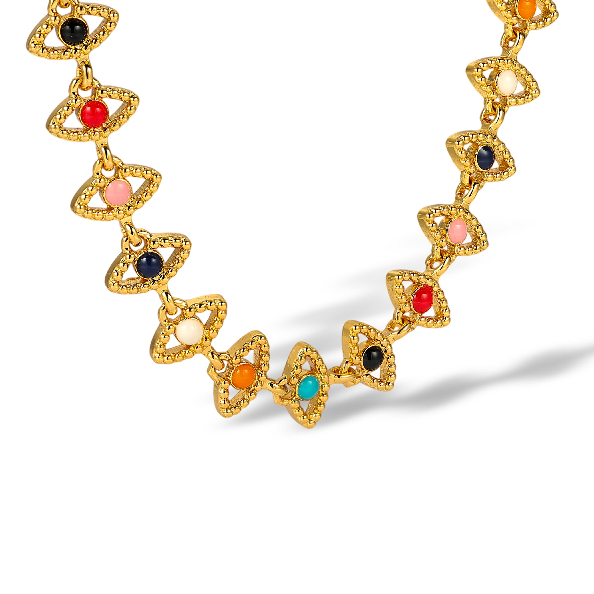 Margueritine Multicolor Evil Eye Necklace