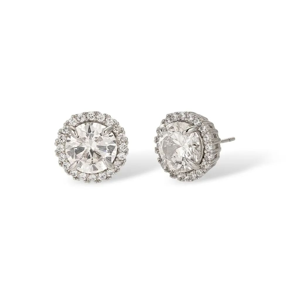 Innocence 18K Gold Round Stud Earrings