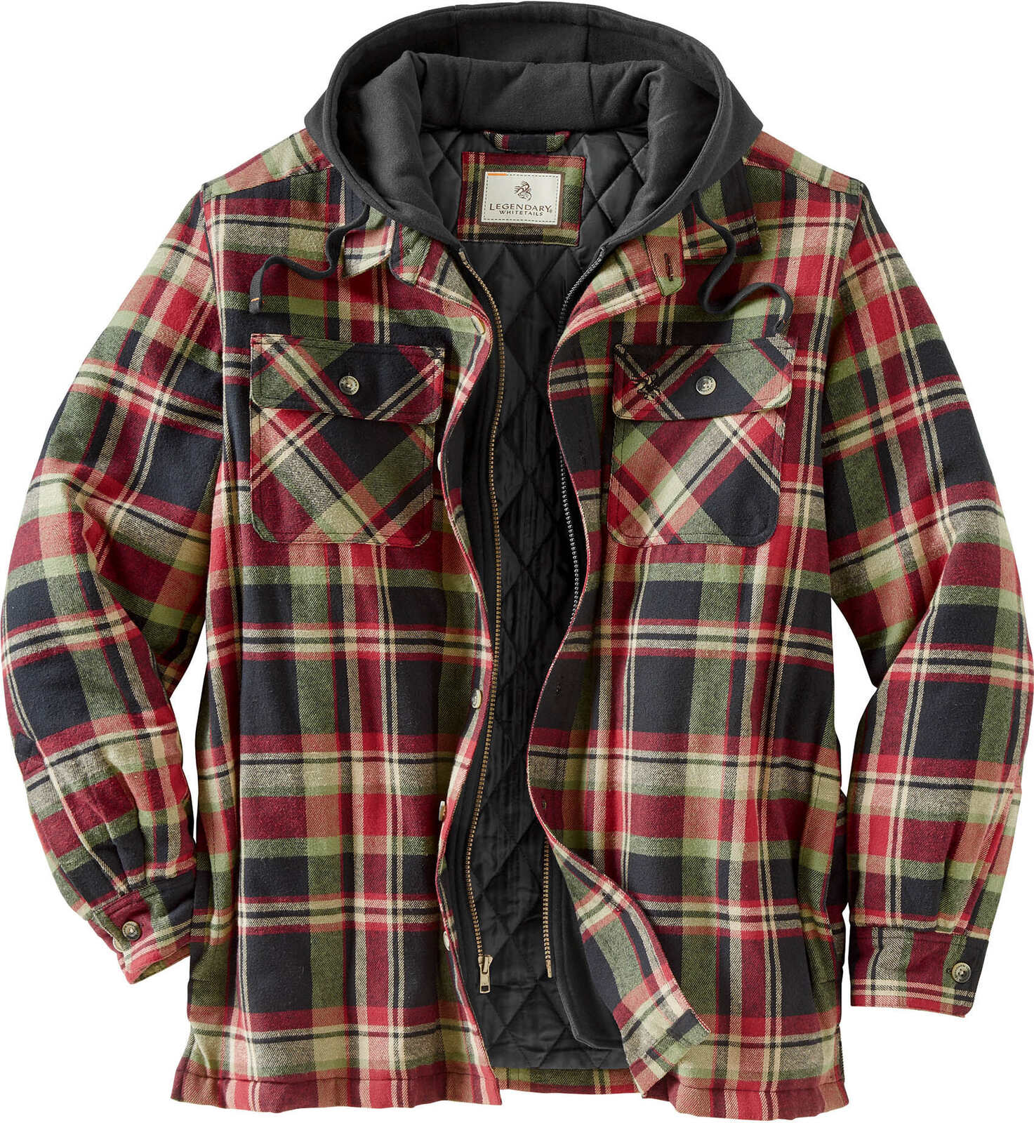 Men's Maplewood Hooded Flannel Shirt Jacket