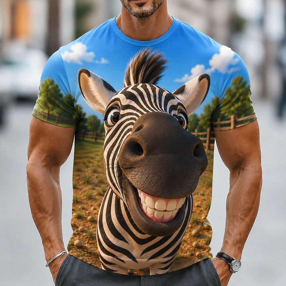  Men's Animal Cows T Shirt Short Sleeve T shirt