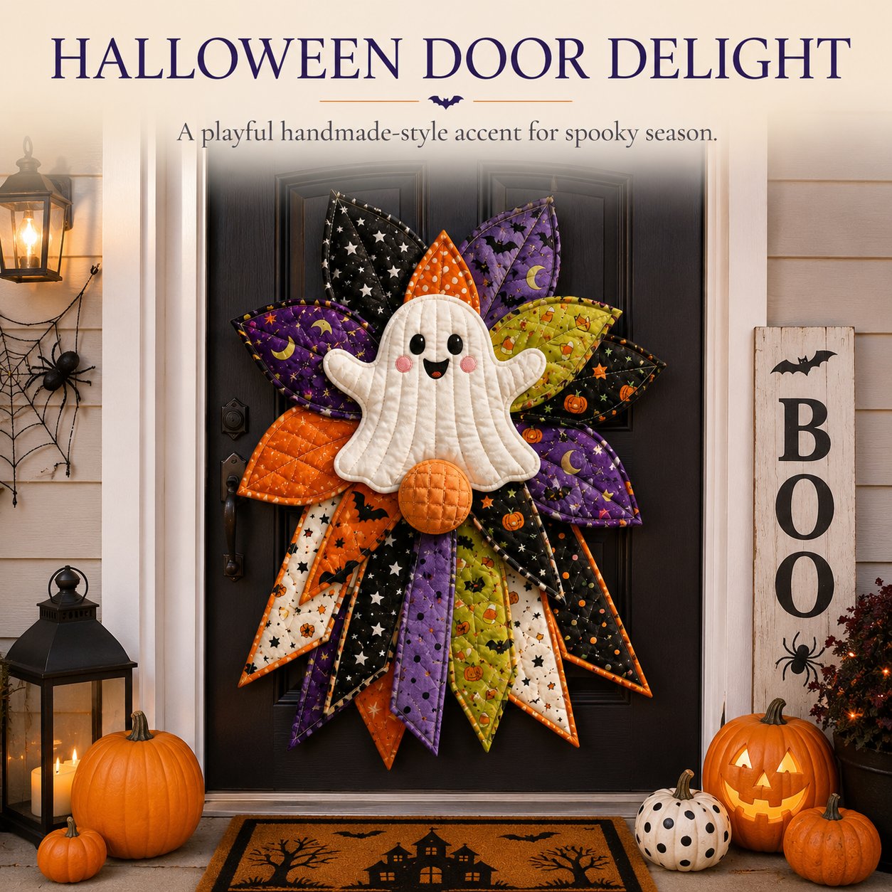 🔥Last Day 49% OFF - 🎃🎀 Oversized Seasonal Quilted Door Bow DIY Sewing Kit
