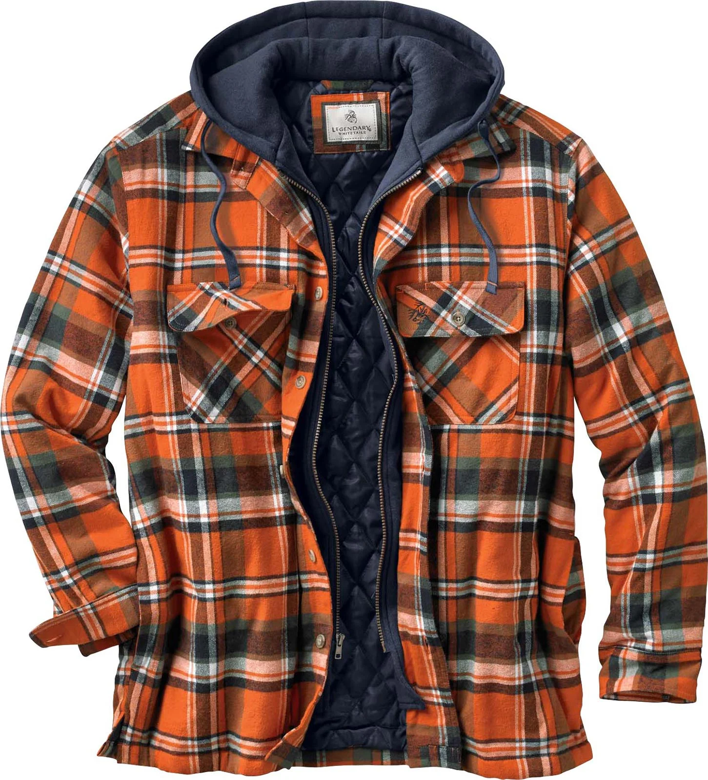 Men's Maplewood Hooded Flannel Shirt Jacket