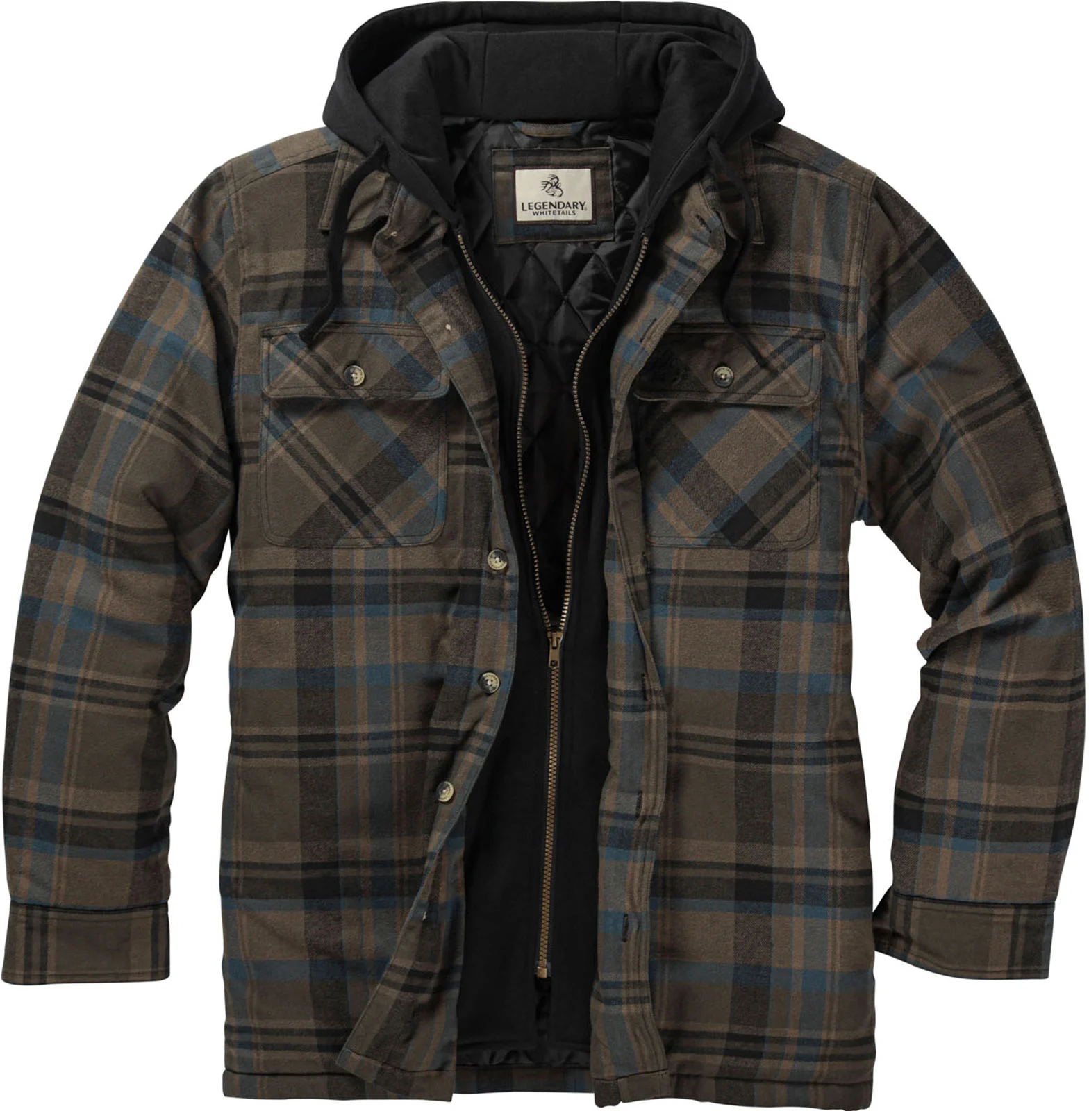 Men's Maplewood Hooded Flannel Shirt Jacket