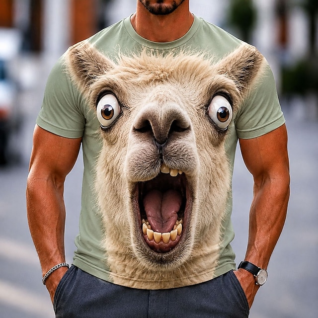 Men's Animal Fish T Shirt Short Sleeve T shirt 