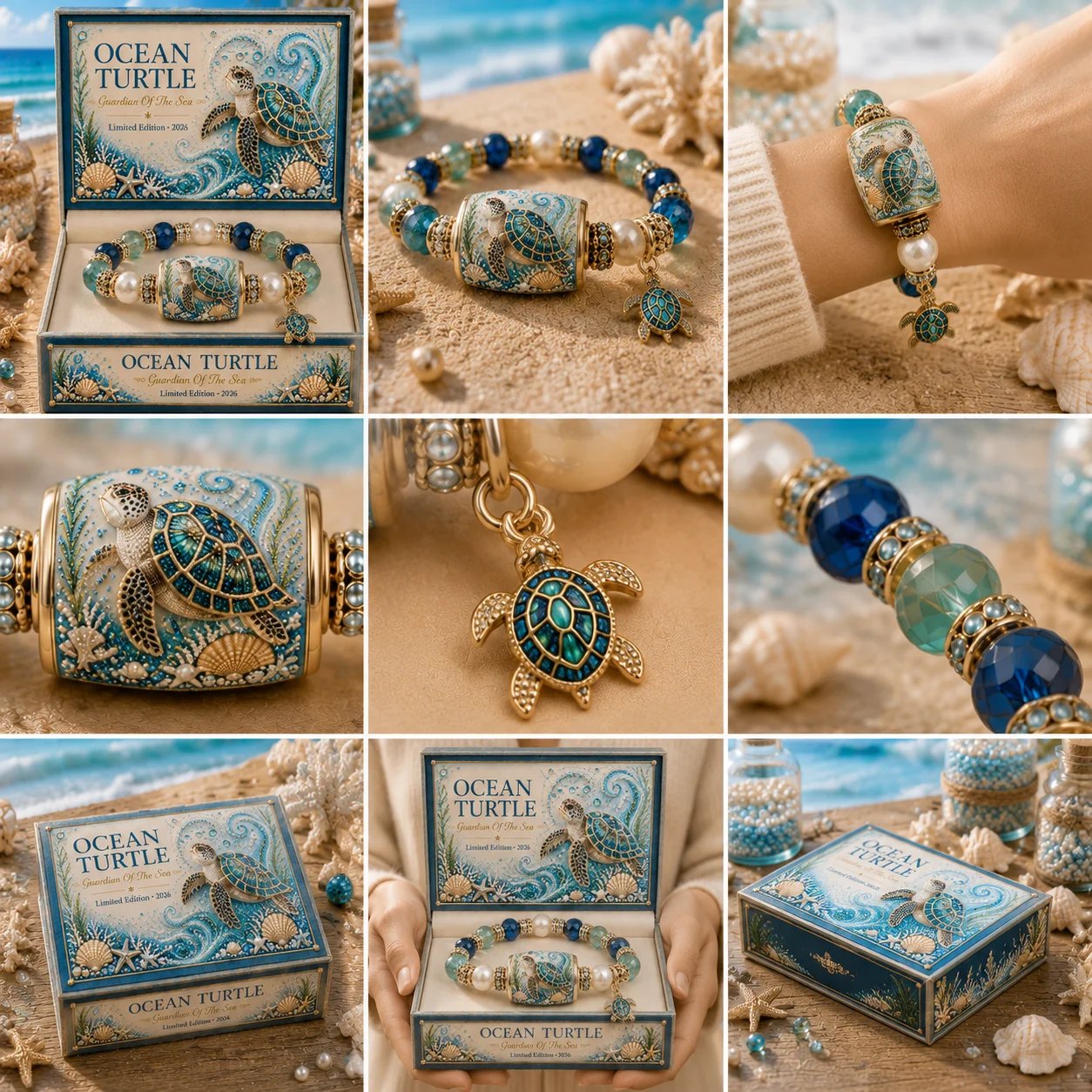 🔥Last Day 50% OFF - 🌊 Ocean Guardian Bracelet Collection | 7 Marine Creature Designs, Gemstone-Style Beads & Matching Sea Charms 🐚✨
