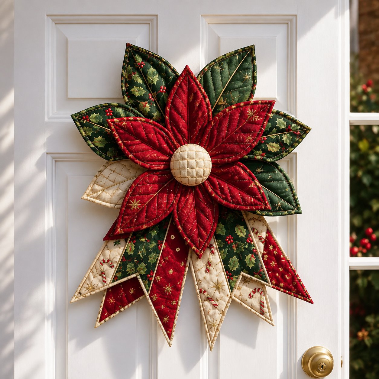 🔥Last Day 49% OFF - 🎃🎀 Oversized Seasonal Quilted Door Bow DIY Sewing Kit