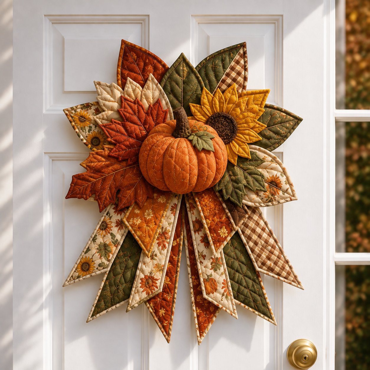 🔥Last Day 49% OFF - 🎃🎀 Oversized Seasonal Quilted Door Bow DIY Sewing Kit