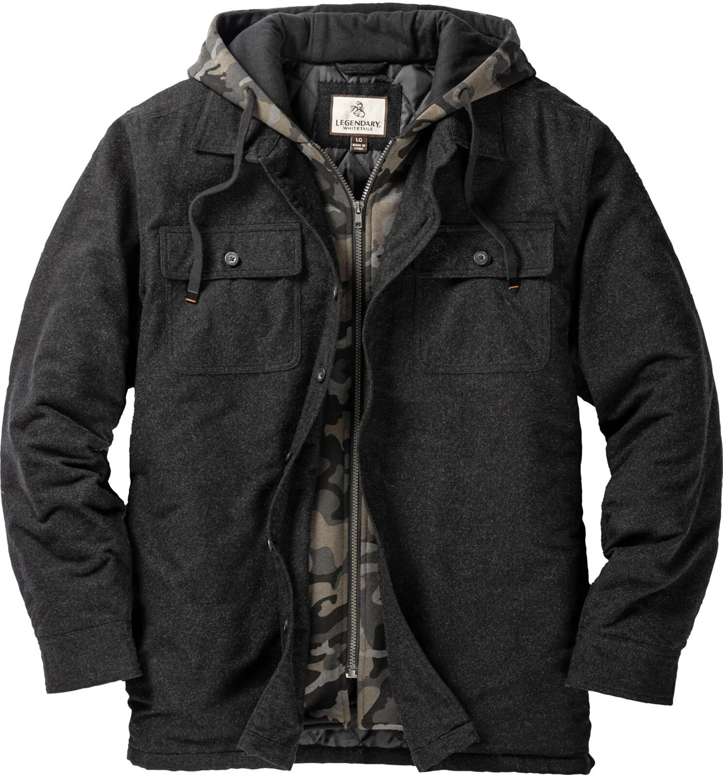 Men's Maplewood Hooded Flannel Shirt Jacket