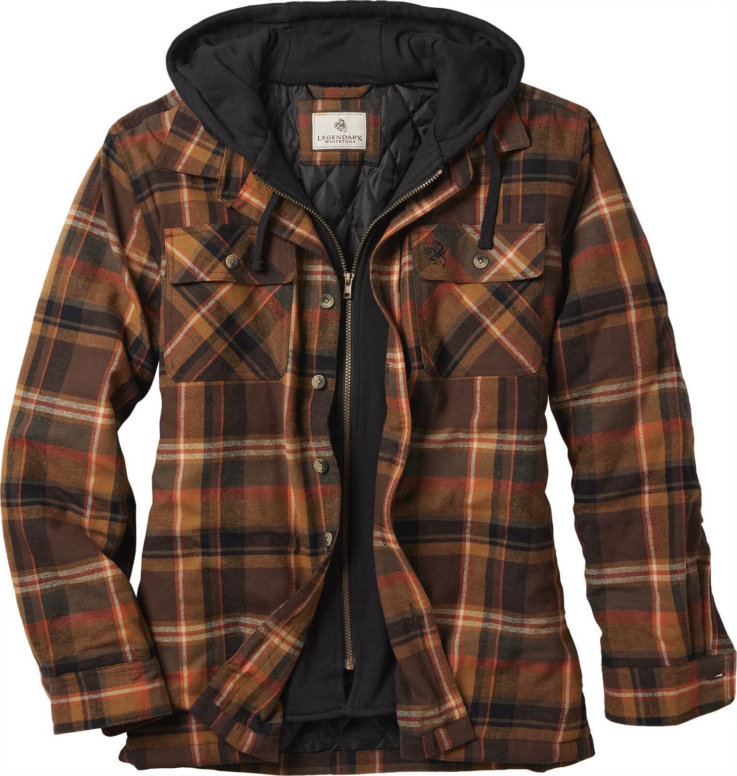 Men's Maplewood Hooded Flannel Shirt Jacket