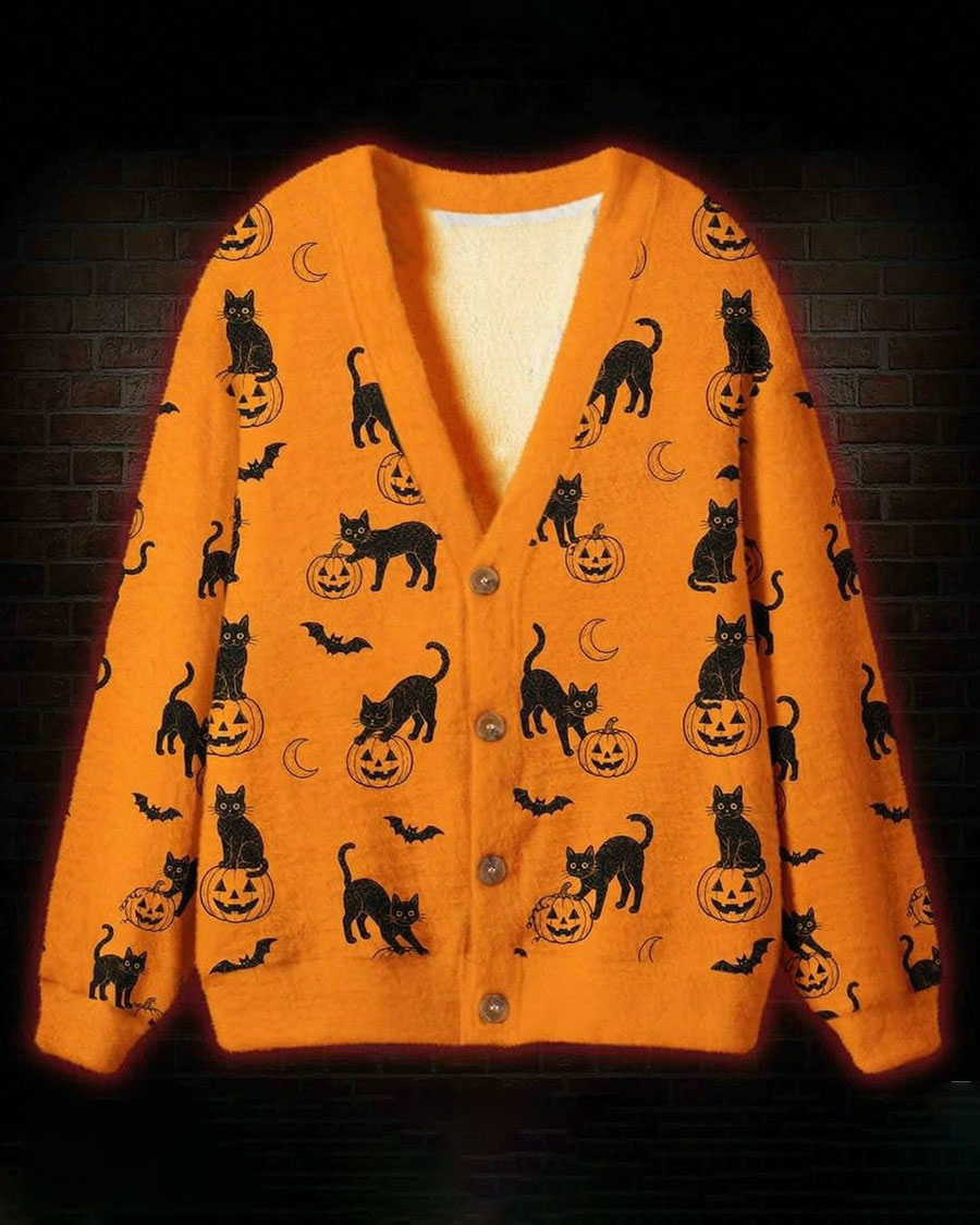 Black Cat Magic Cardigan Sweater
