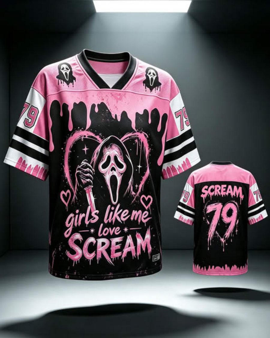 Girls Like Me Love Scream Movie Mesh Jersey