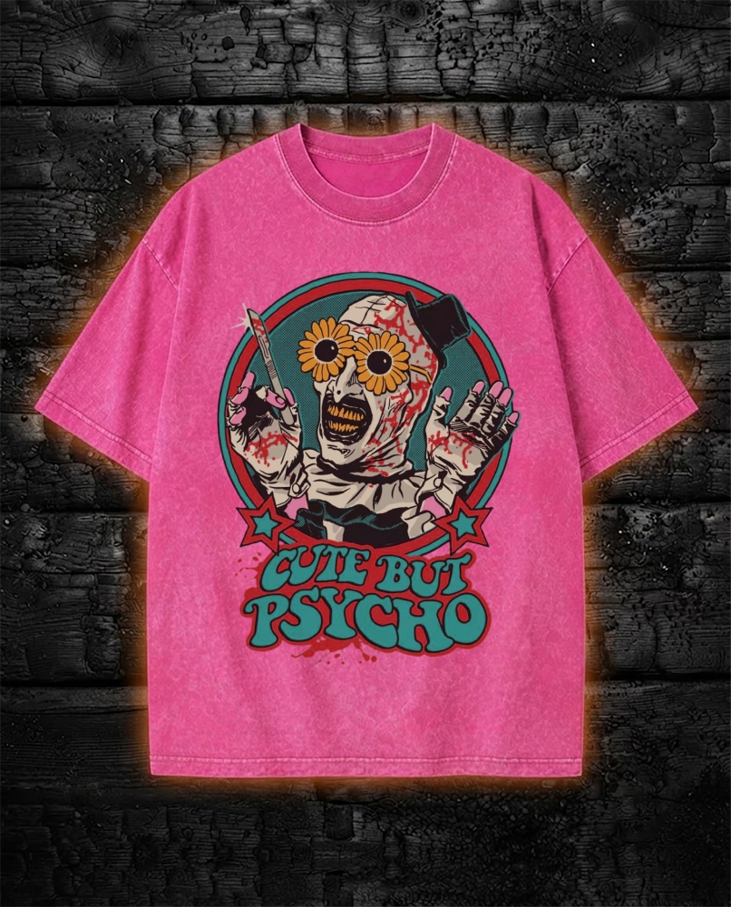 Cute But Psycho Washed T-Shirt
