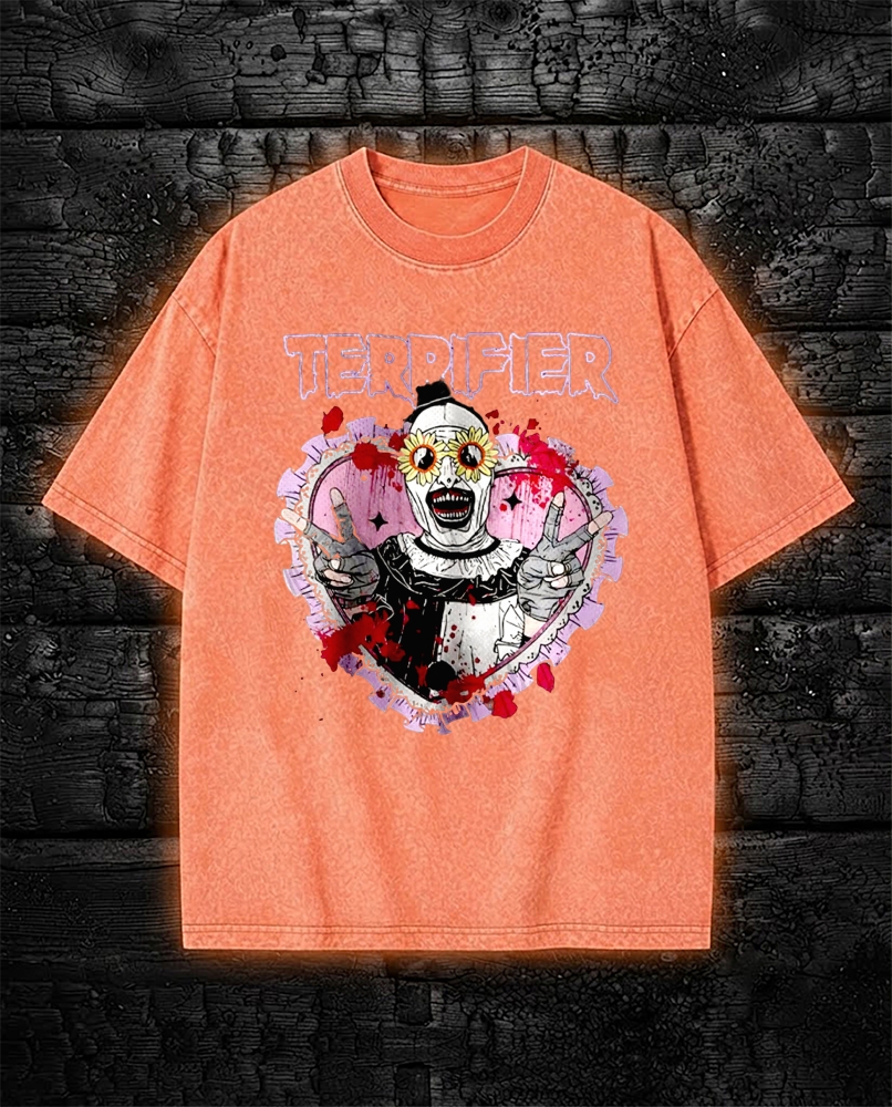 The Clown Horror Dark Washed T-Shirt