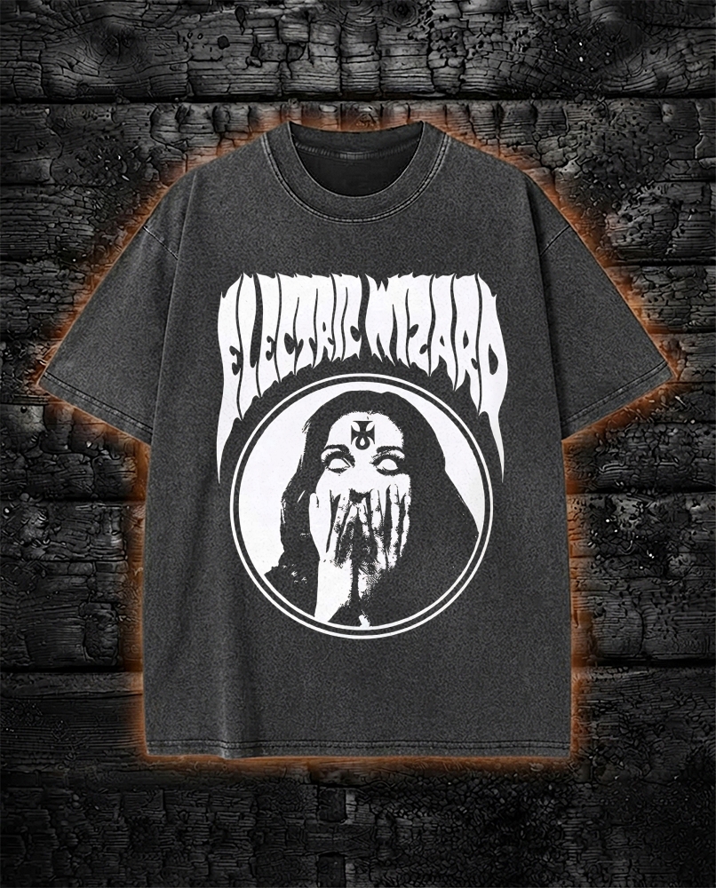 Electric Wizard Washed T-Shirt Occult Doom Metal