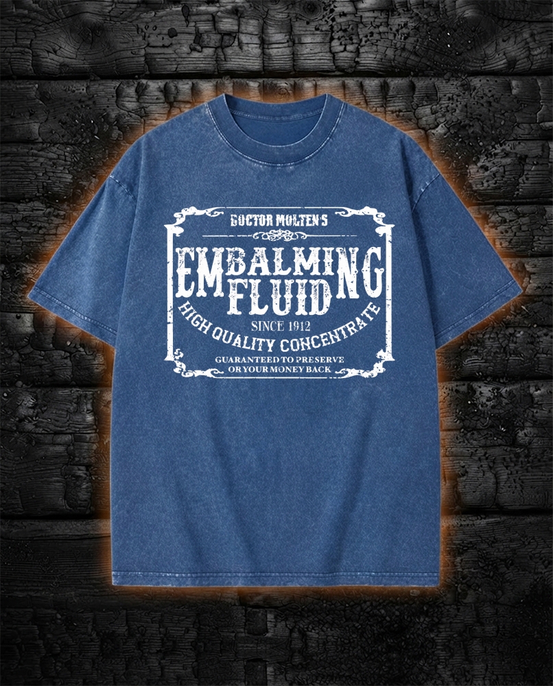 Embalming Fluid Washed T-Shirt Gothic Horror