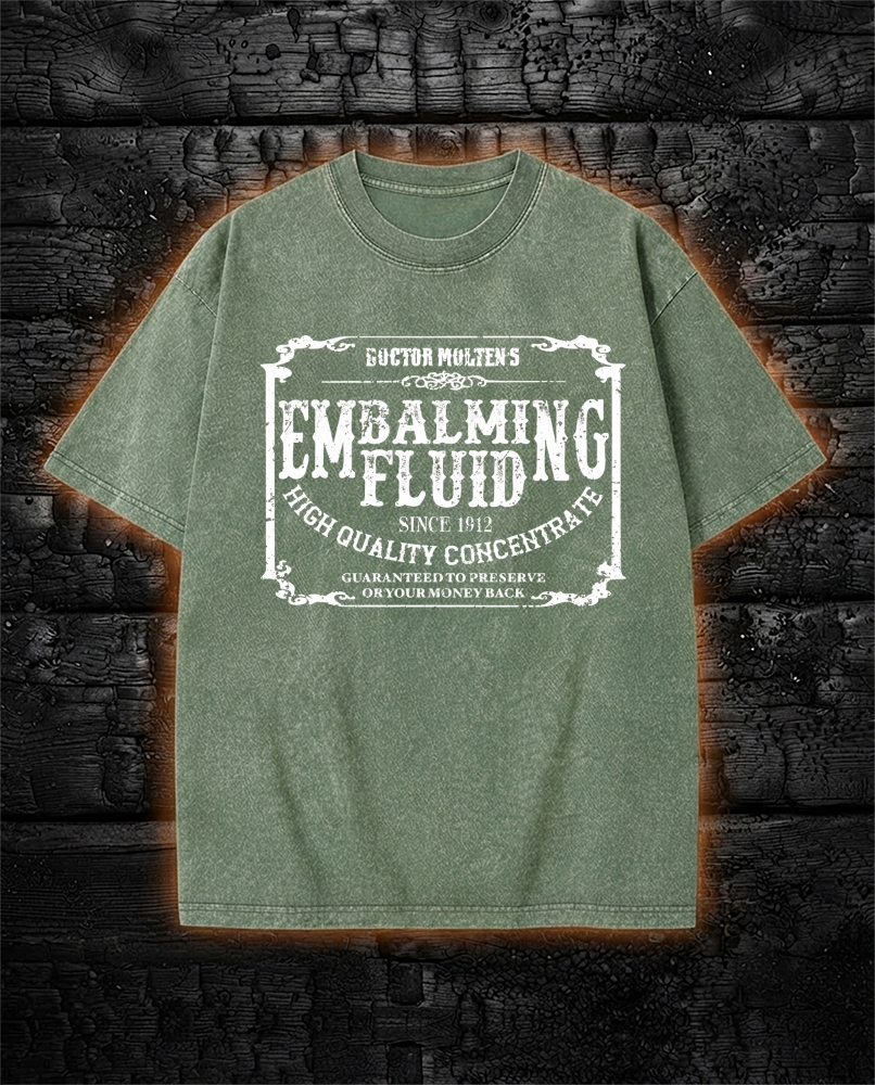 Embalming Fluid Washed T-Shirt Gothic Horror