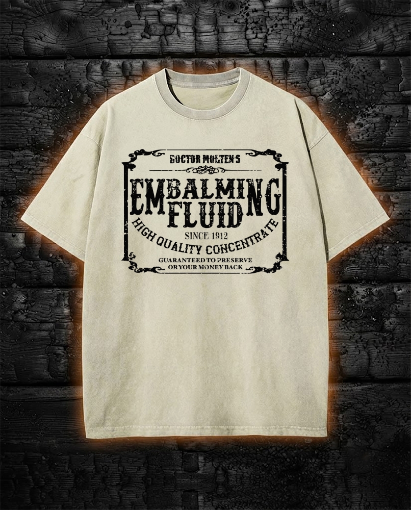 Embalming Fluid Washed T-Shirt Gothic Horror