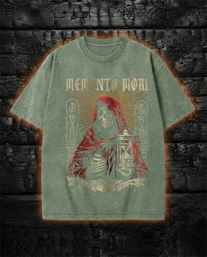 Memento Mori Occult Dark Washed T-Shirt