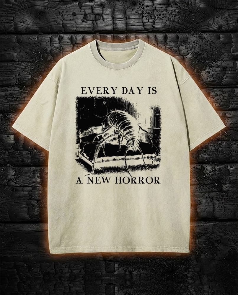 Every Day is a New Horror Washed T-Shirt