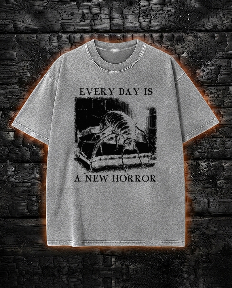 Every Day is a New Horror Washed T-Shirt