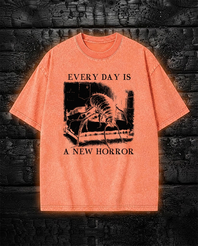 Every Day is a New Horror Washed T-Shirt
