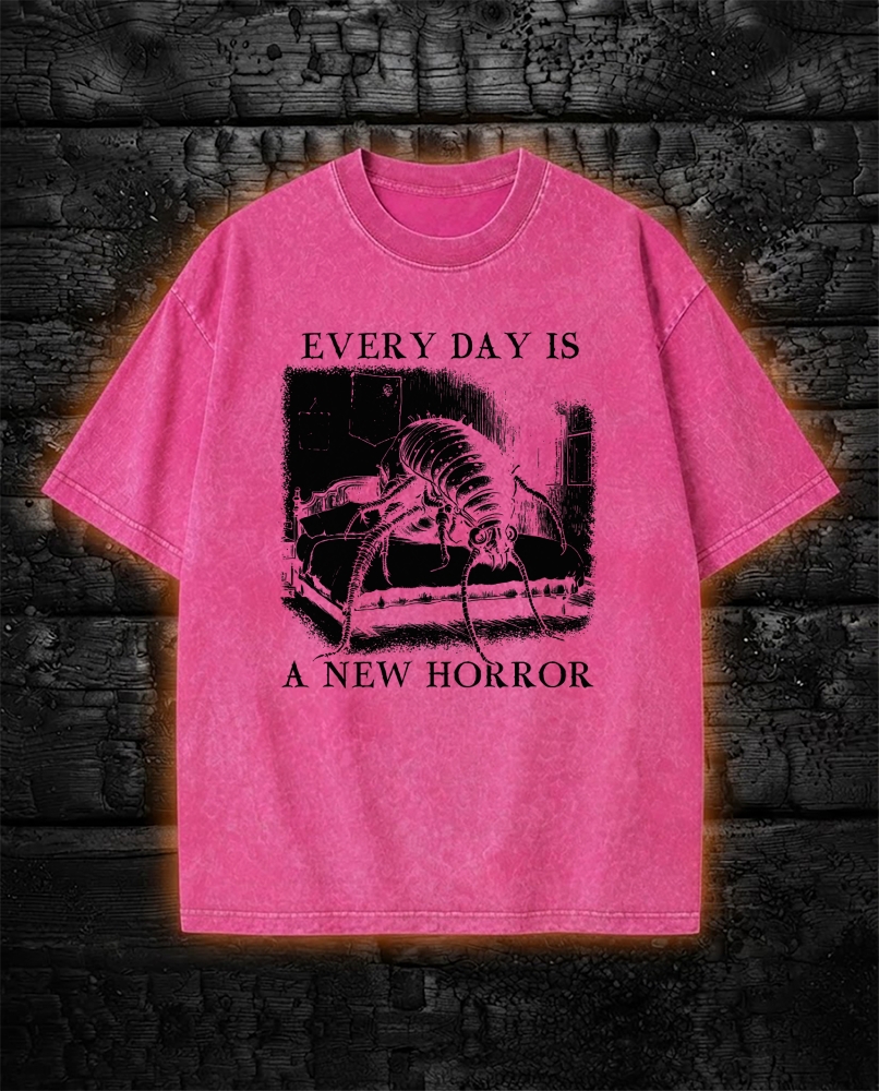 Every Day is a New Horror Washed T-Shirt