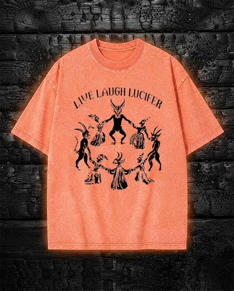 Gothic Satanic Dance Occult Washed T-Shirt