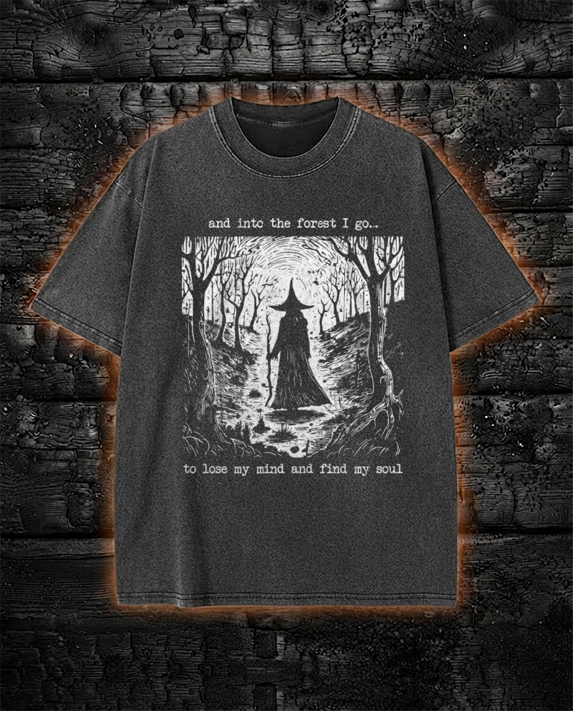 Into the Forest I Go Dark Washed T-Shirt