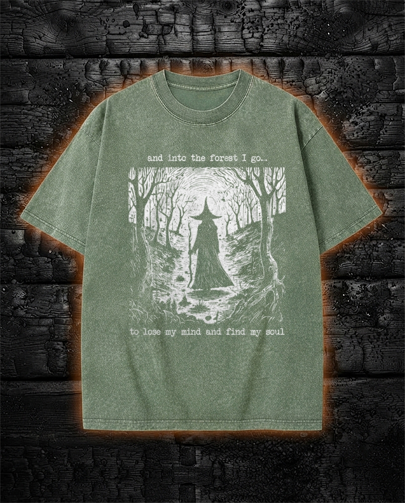 Into the Forest I Go Dark Washed T-Shirt