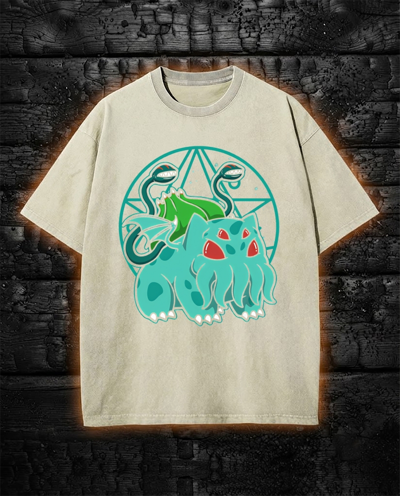 Lovecraftian Horror Cthulhu Washed T-Shirt