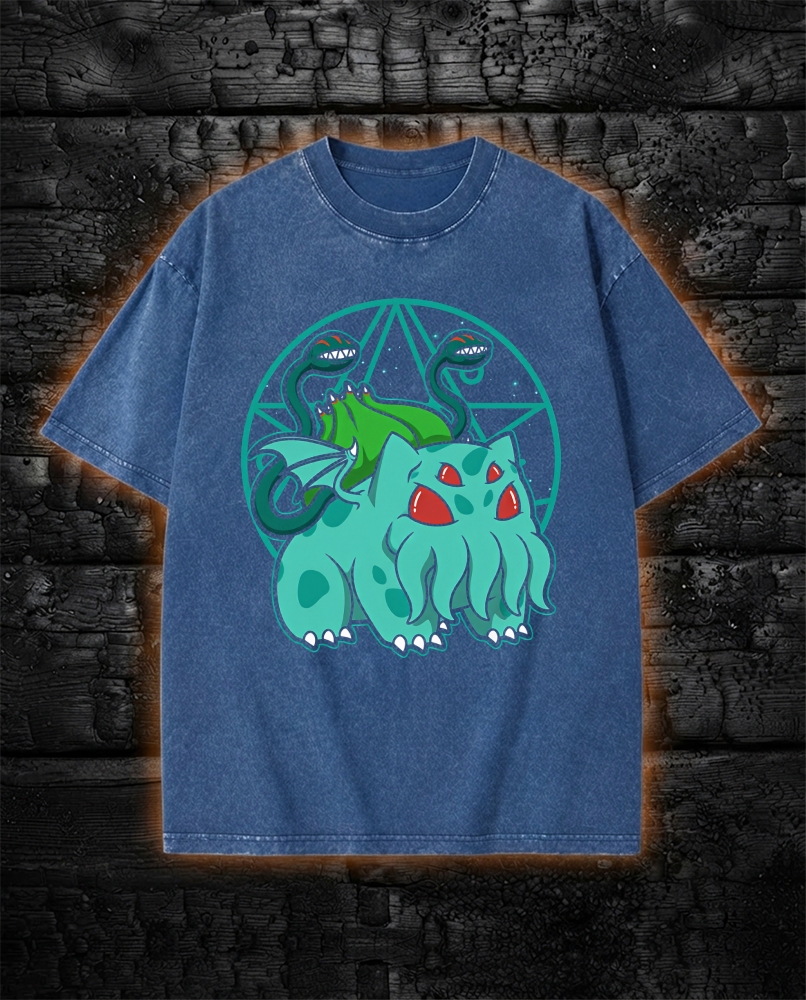 Lovecraftian Horror Cthulhu Washed T-Shirt