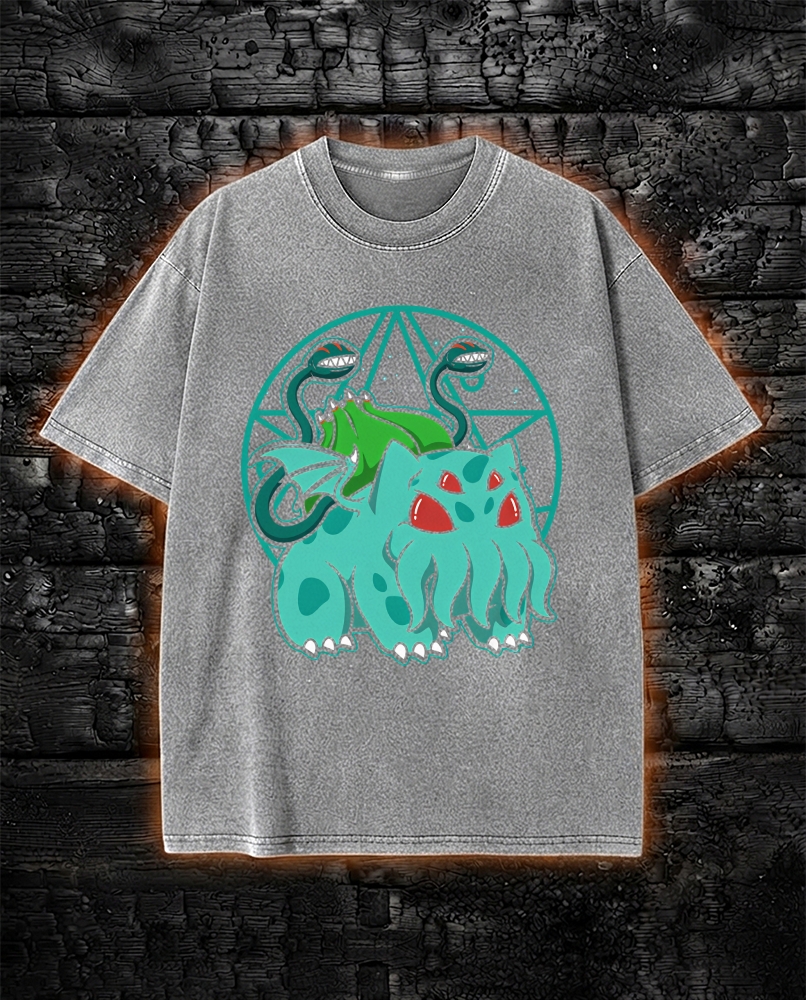 Lovecraftian Horror Cthulhu Washed T-Shirt