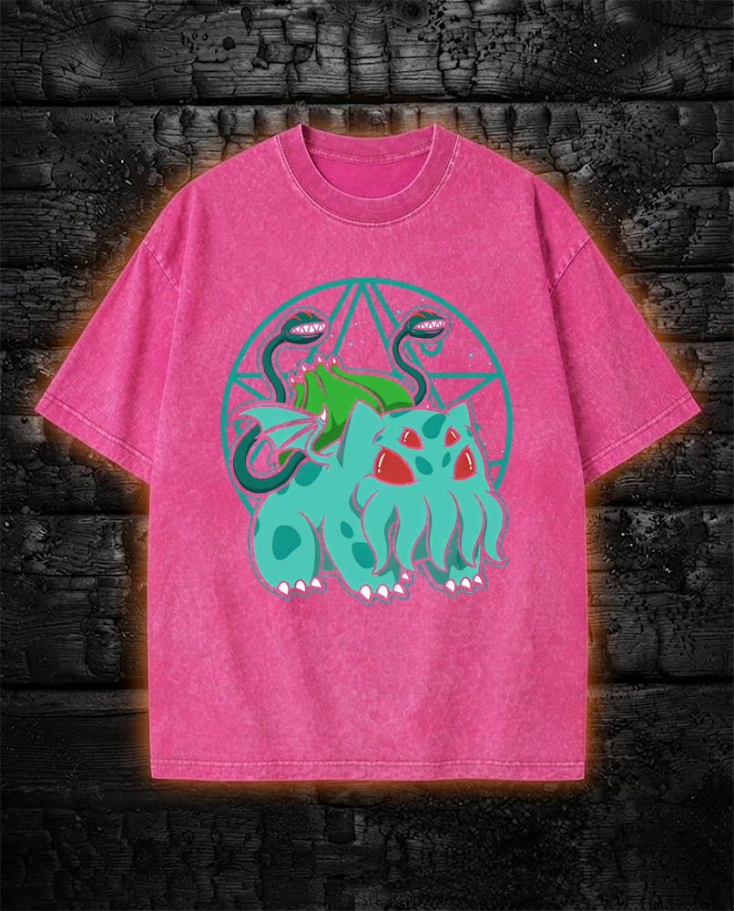 Lovecraftian Horror Cthulhu Washed T-Shirt