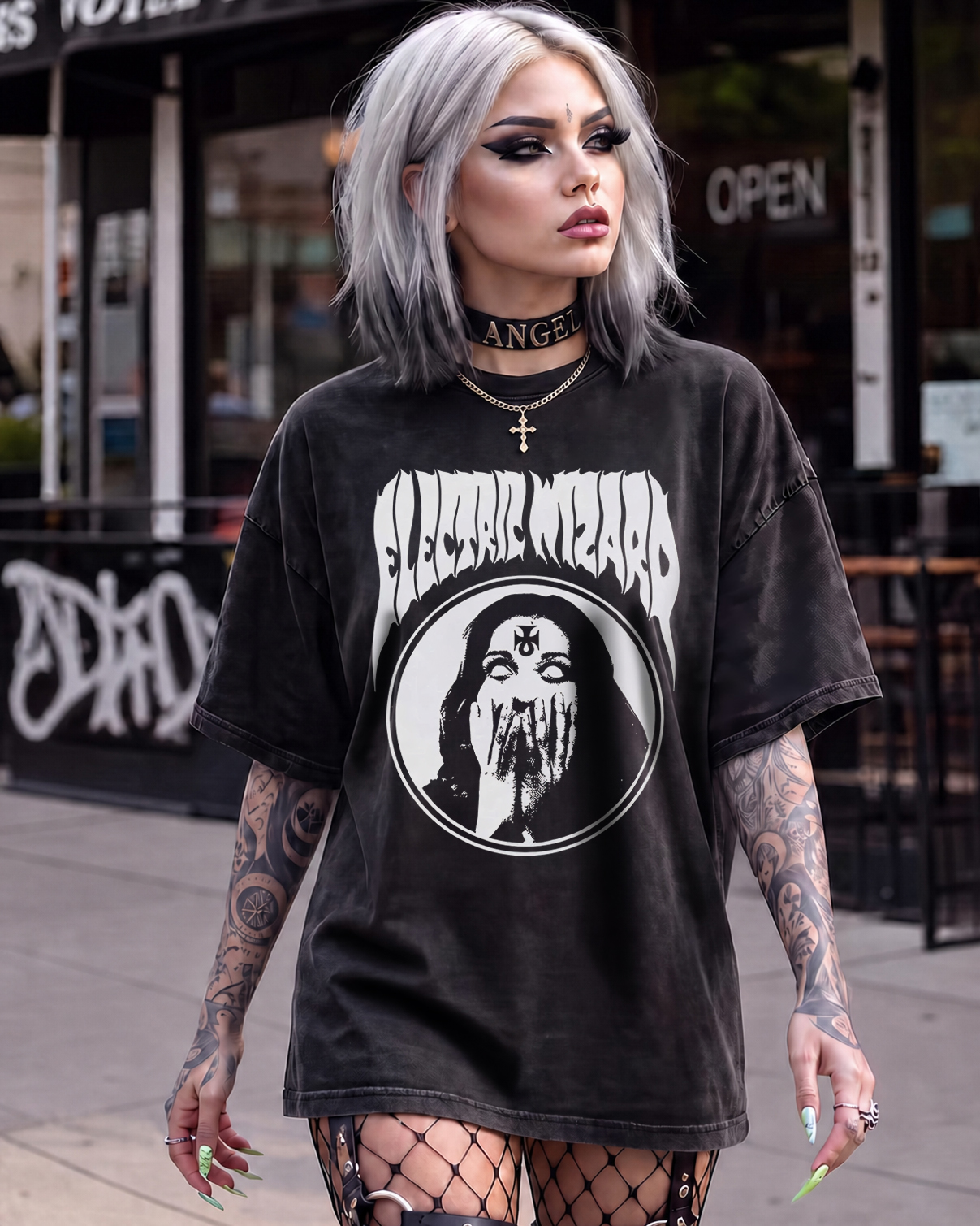 Electric Wizard Washed T-Shirt Occult Doom Metal
