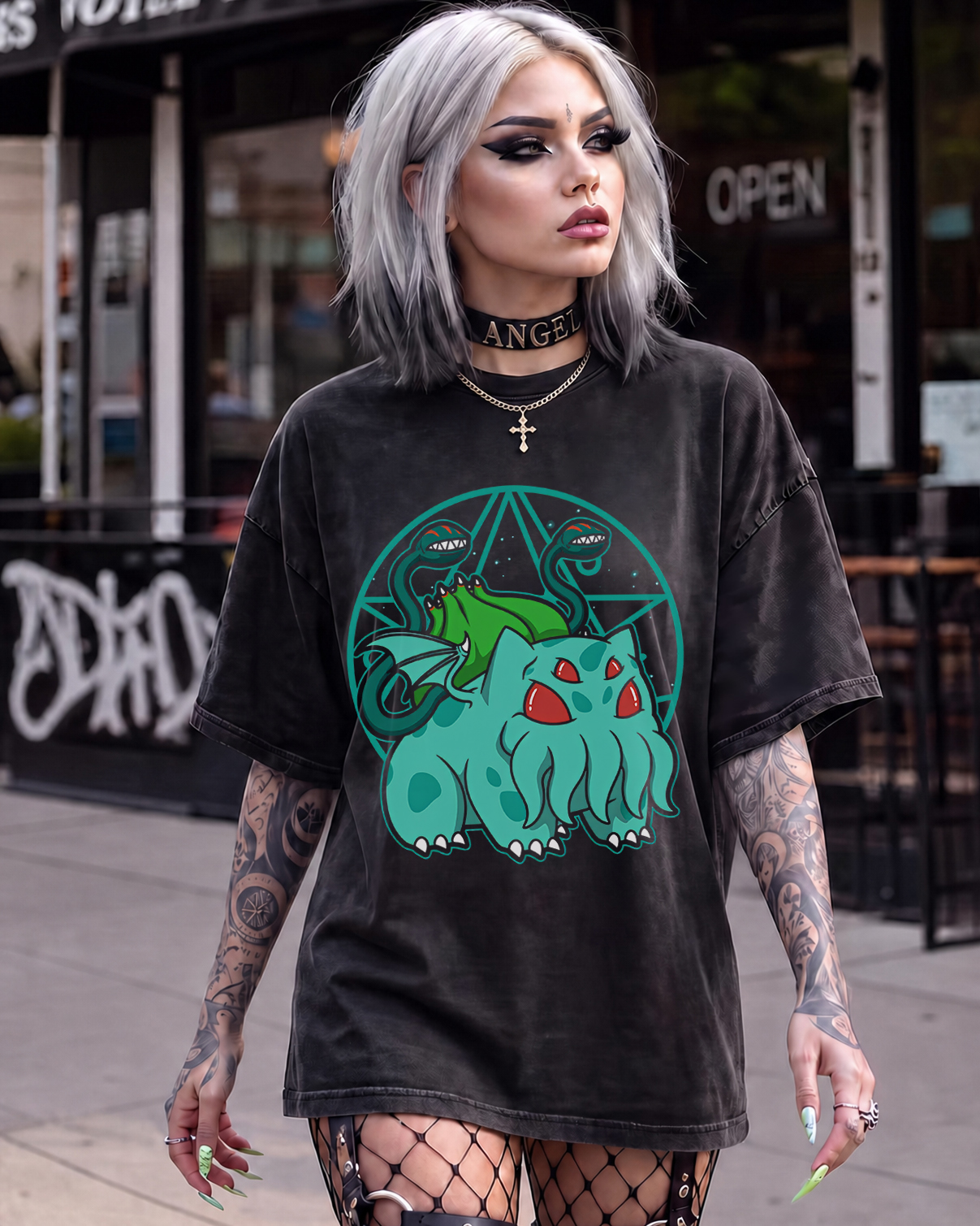 Lovecraftian Horror Cthulhu Washed T-Shirt