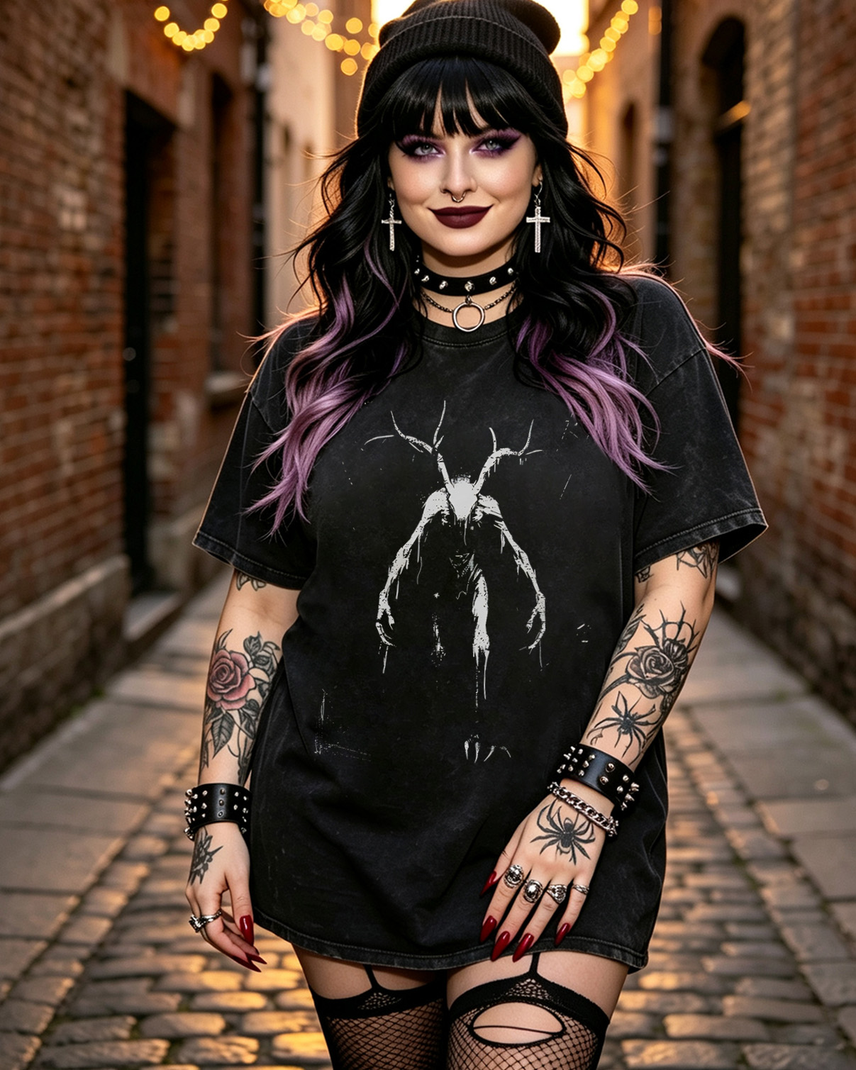 Algonquian Folklore Washed T-Shirt Gothic Horror
