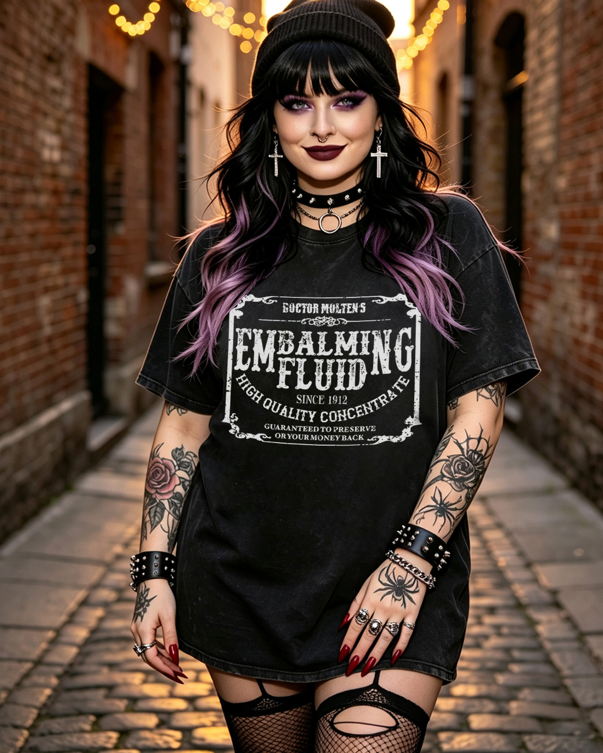 Embalming Fluid Washed T-Shirt Gothic Horror