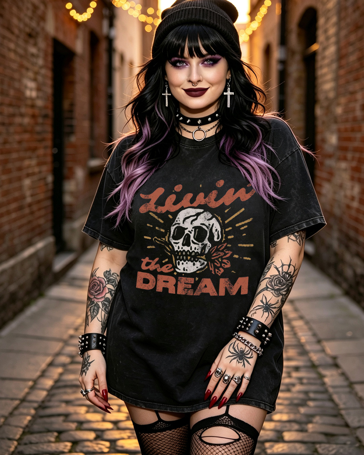 Livin' the Dream Retro Grunge Washed T-Shirt