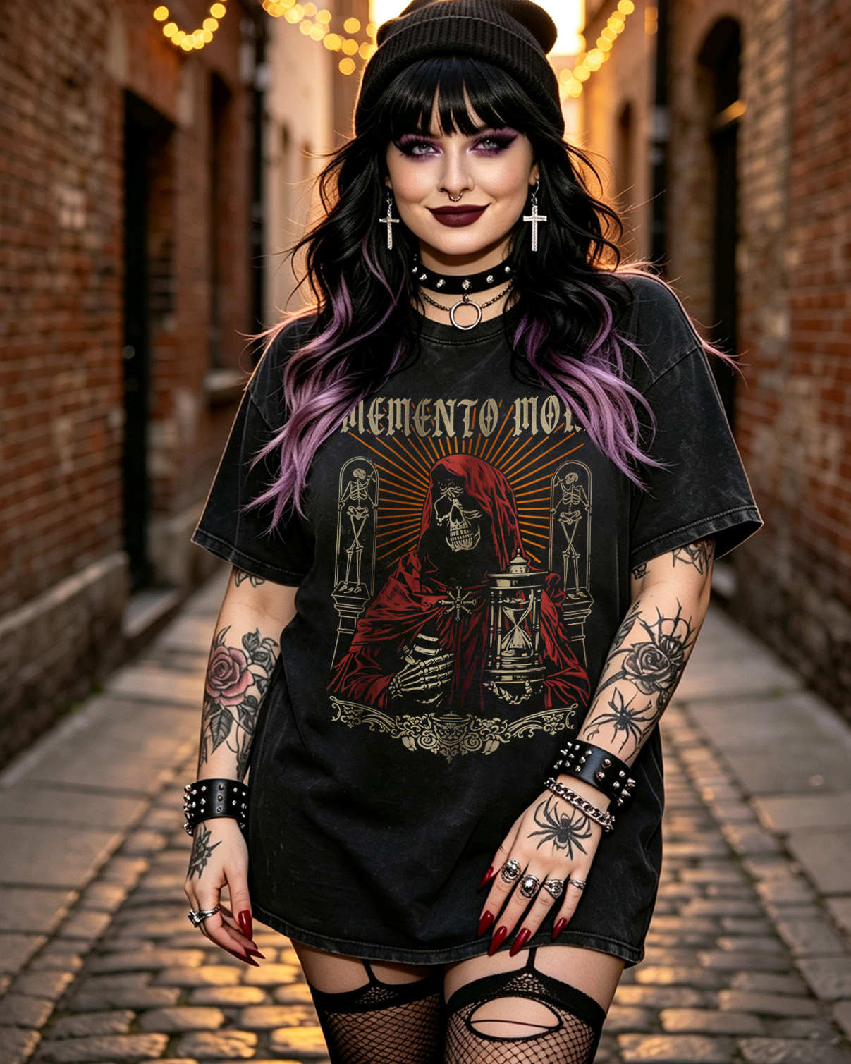 Memento Mori Occult Dark Washed T-Shirt