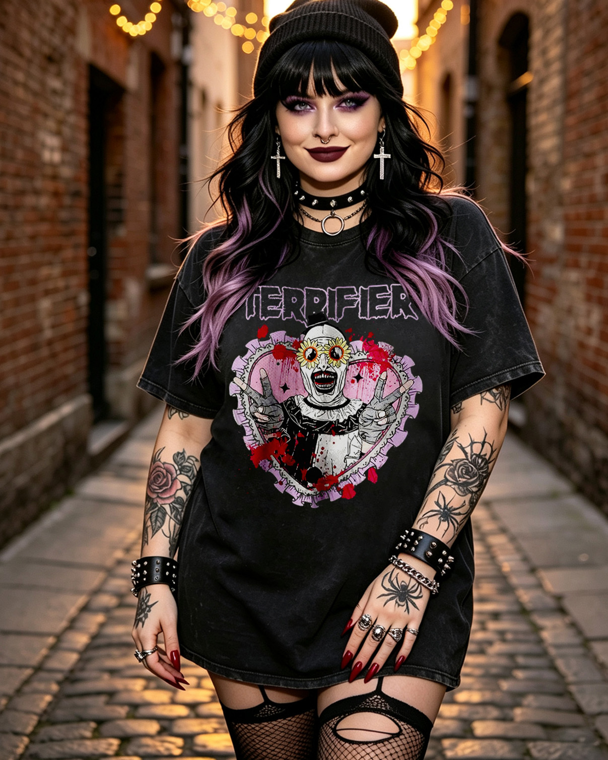 The Clown Horror Dark Washed T-Shirt