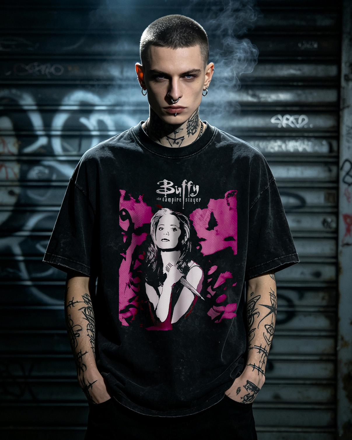 Sunnydale Slayers Horror Washed T-Shirt