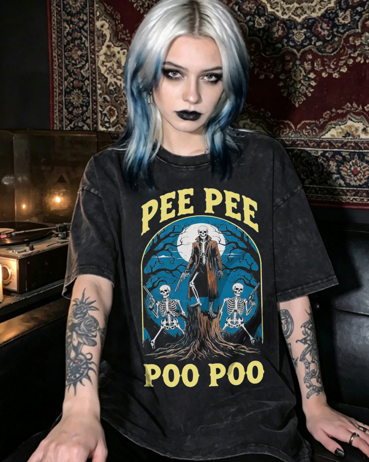 Pee Pee Poo Poo Funny Washed T-shirt