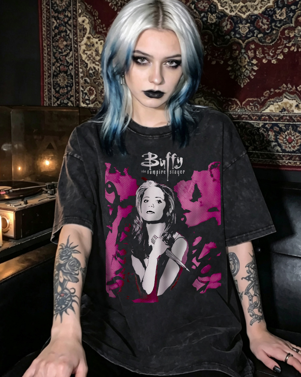 Sunnydale Slayers Horror Washed T-Shirt