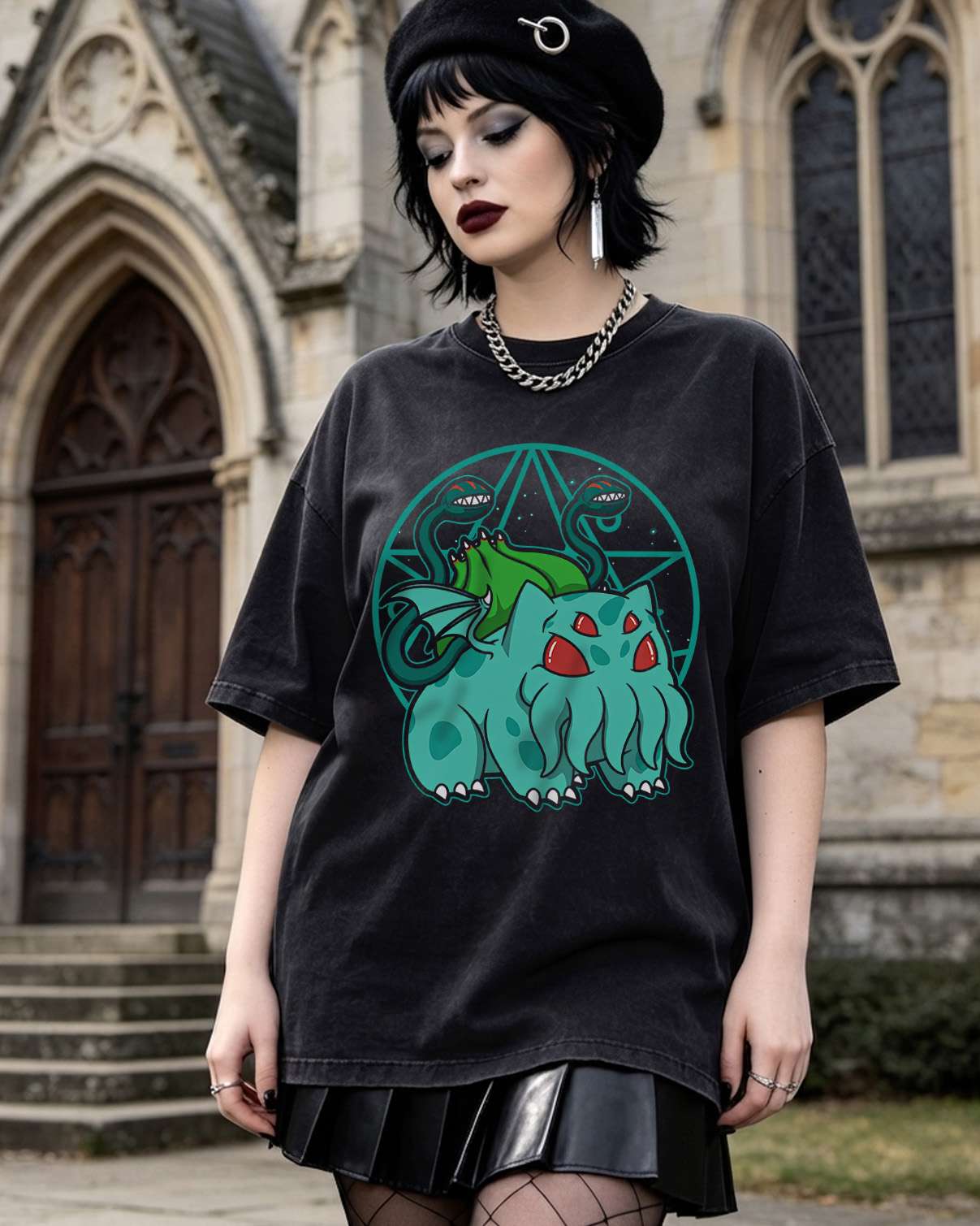 Lovecraftian Horror Cthulhu Washed T-Shirt