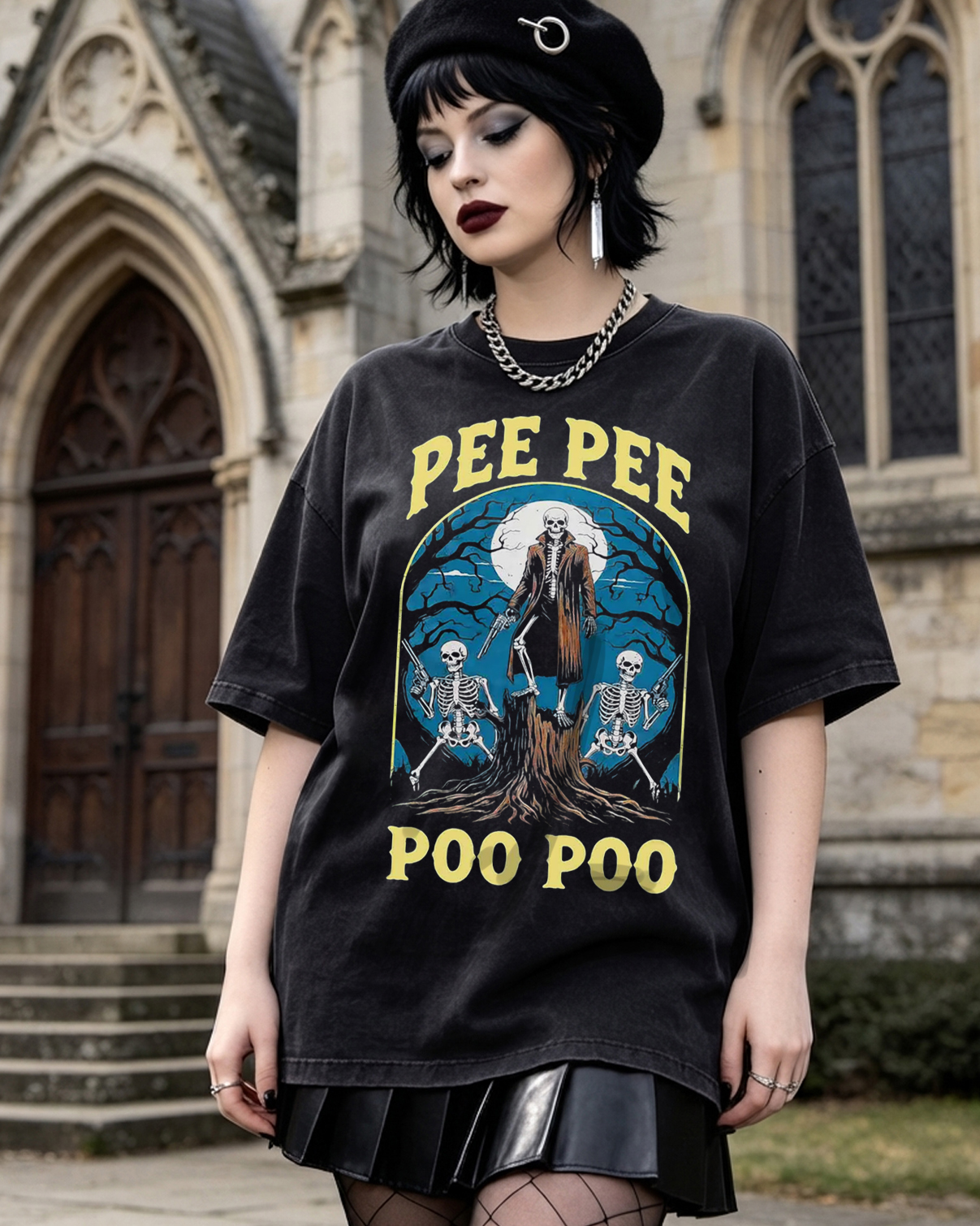 Pee Pee Poo Poo Funny Washed T-shirt
