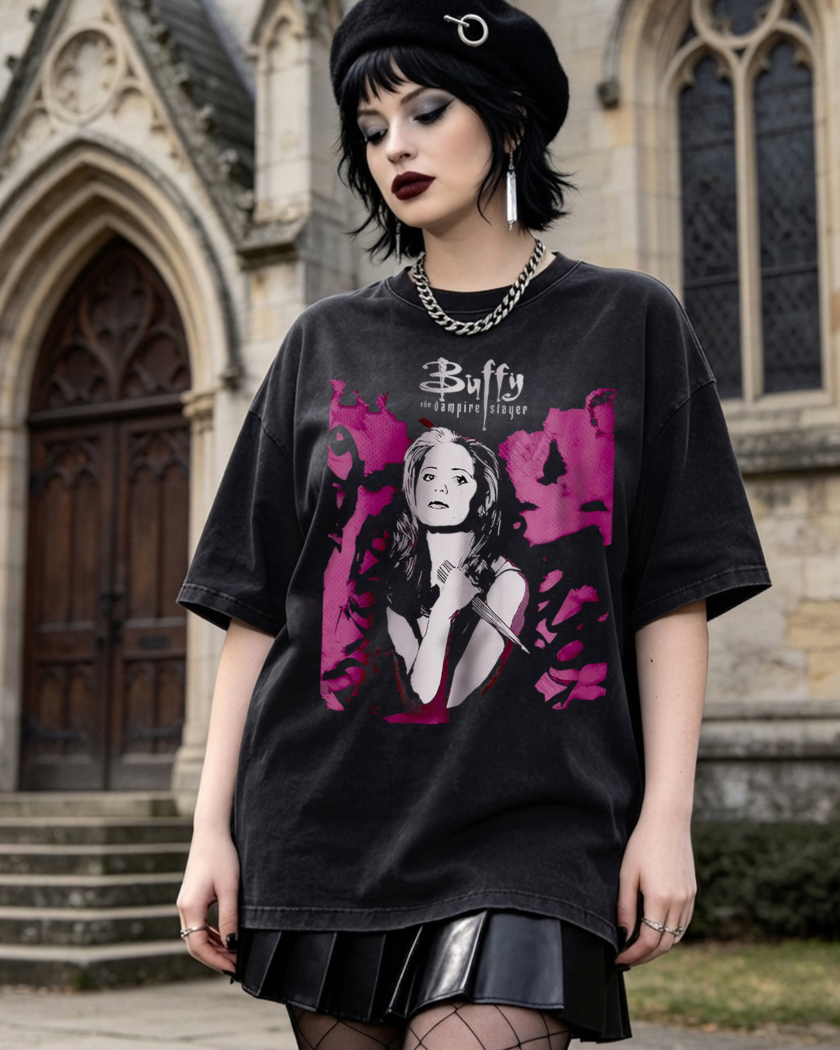Sunnydale Slayers Horror Washed T-Shirt