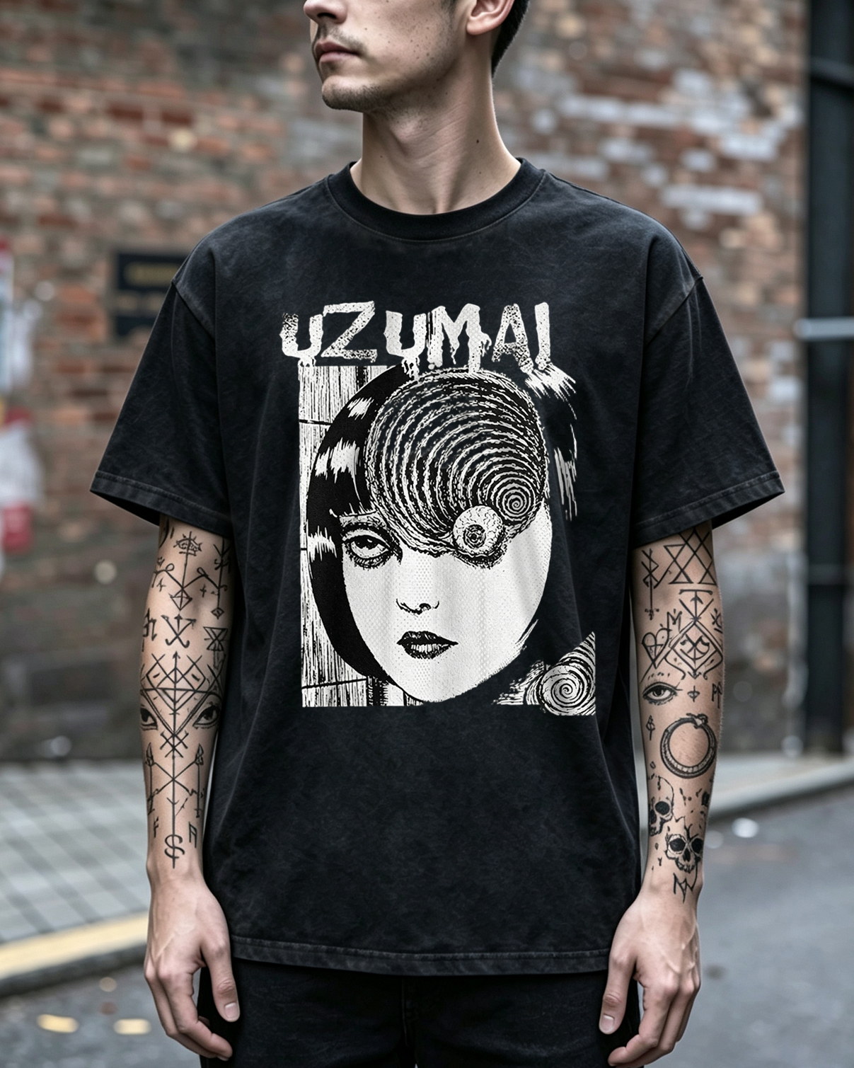 Horror Eyeball Horror Weirdcore Washed T-Shirt