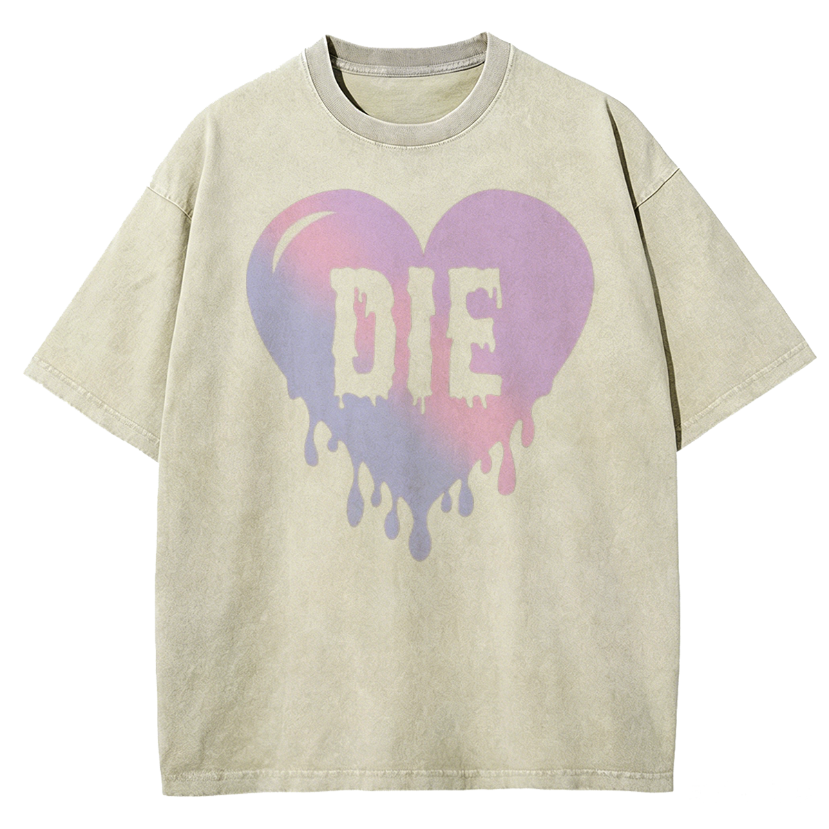 Colorful DIE Goth Washed T-Shirt