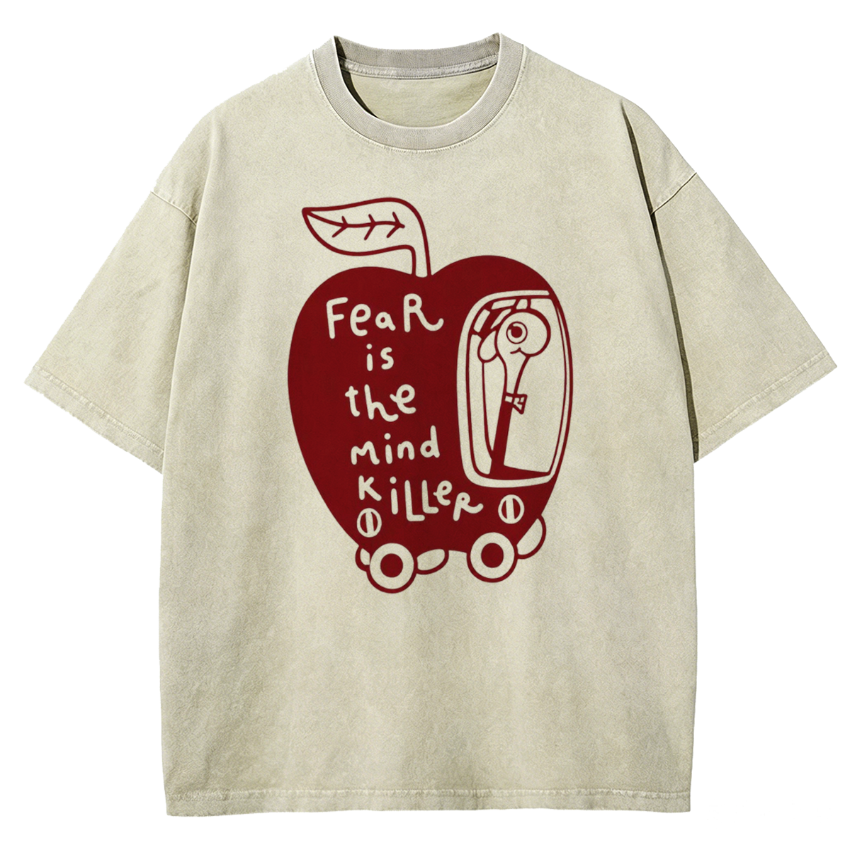 Fear Is The Mind Killer Washed T-Shirt, Surreal Graphic Tee